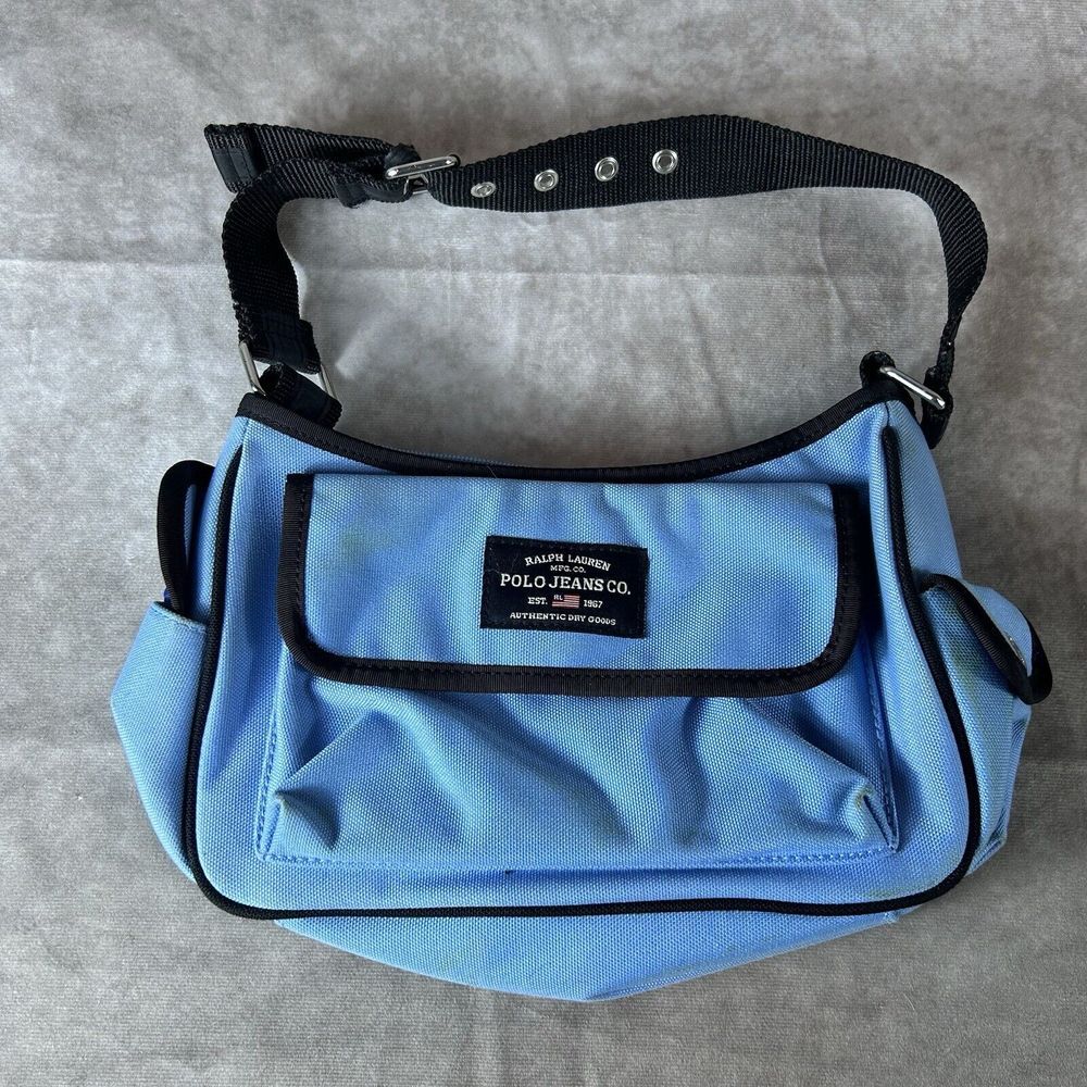 Ralph Lauren Polo Jeans Co. Vintage Y2K Women's‎ Blue Handbag Purse